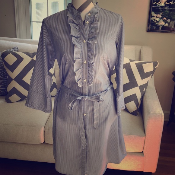 GAP Dresses & Skirts - GAP Ruffle Shirt Dress With Belt